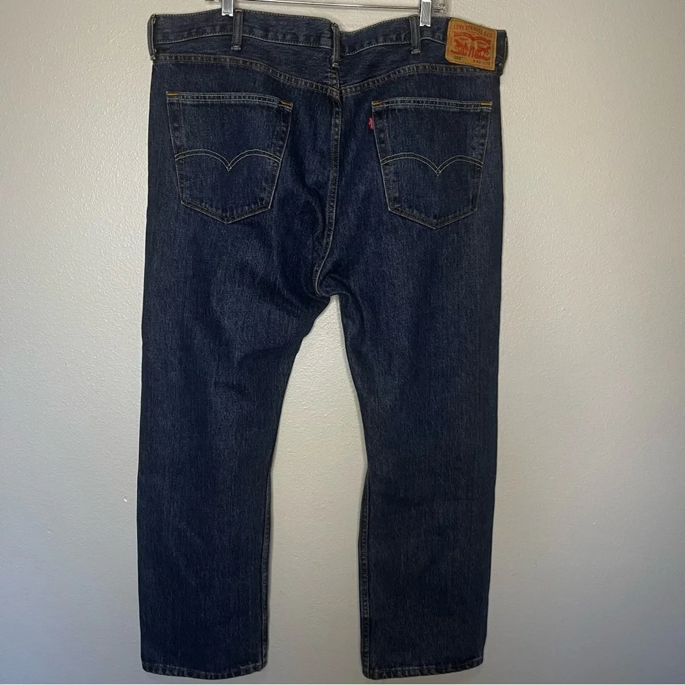 Levi's 505 Men's Denim Jeans‎ 42x30 Blue Straight Leg Dark Wash 100% Cotton